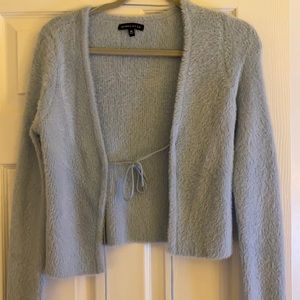 Kendall and Kylie fluffy tie shirt